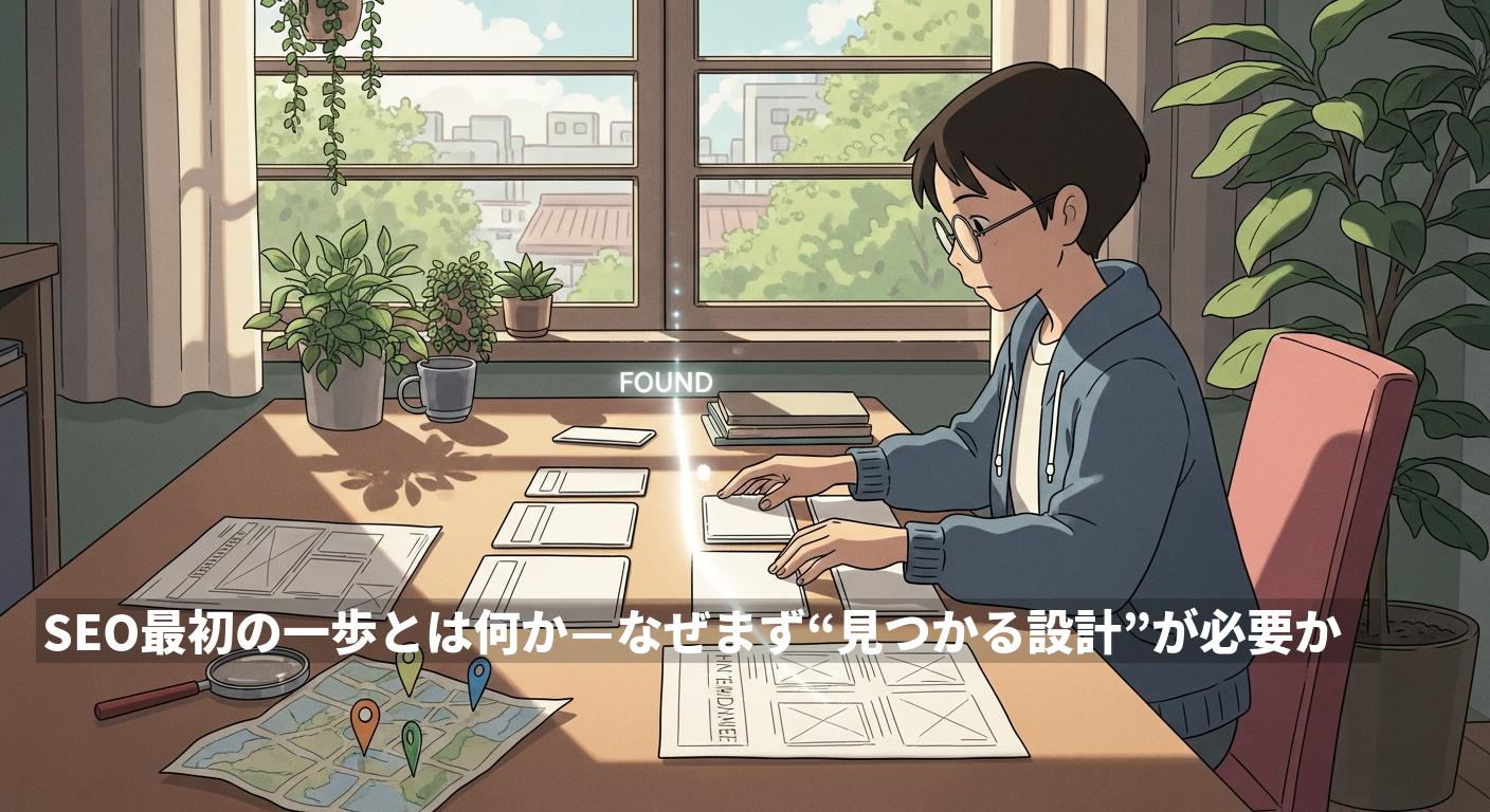 SEO最初の一歩とは何か — なぜまず“見つかる設計”が必要か