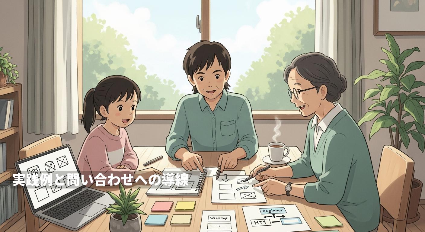 実践例と問い合わせへの導線