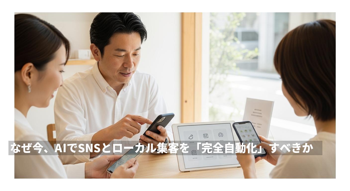 SNSとローカル集客をAIで完全自動化する実践ガイド：中小店舗が今すぐ取り組むべき戦略と導入手順