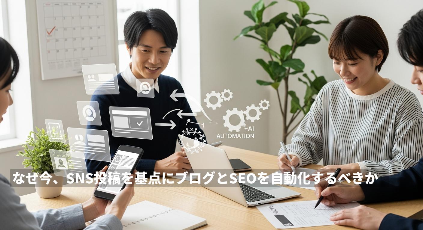 なぜ今、SNS投稿を基点にブログとSEOを自動化するべきか