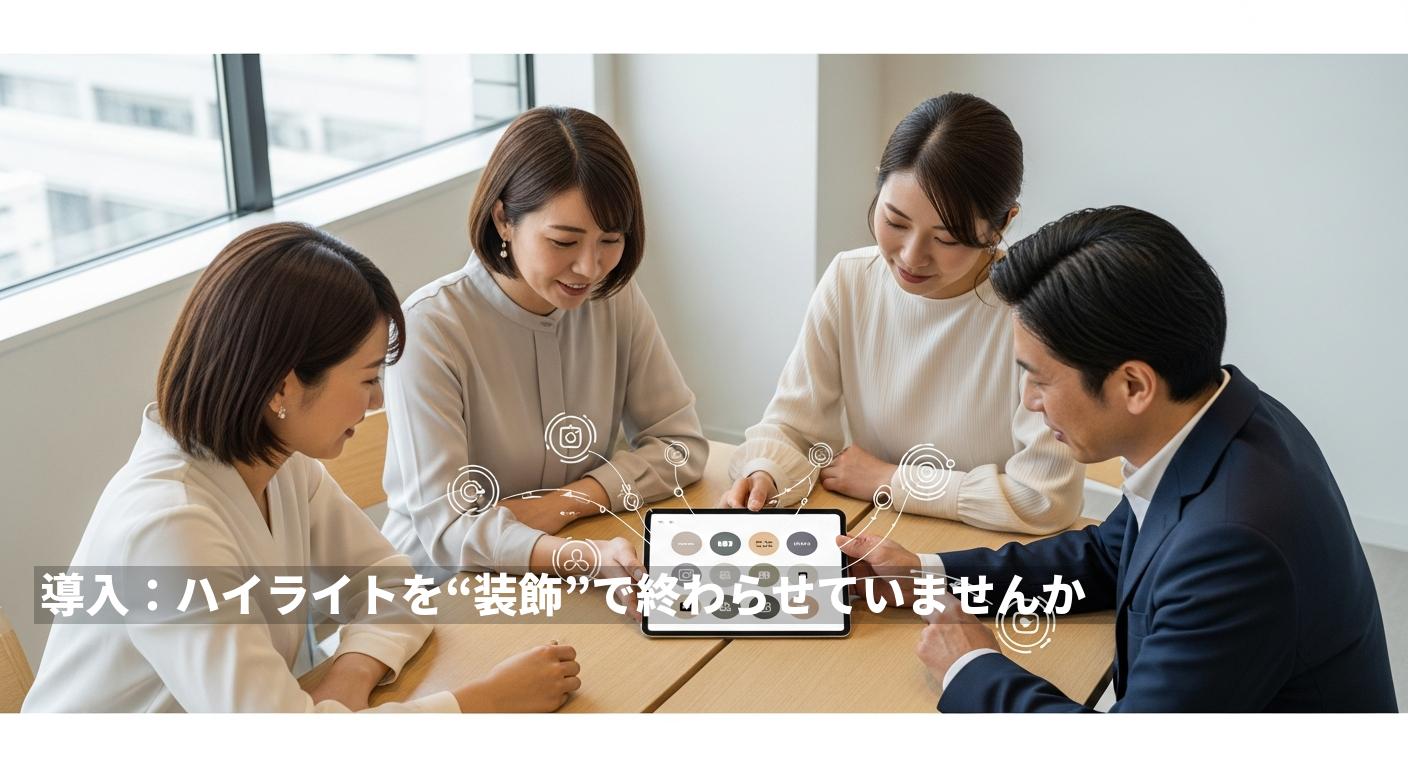 Instagramハイライトをブランド資産に変える方法：見た目だけで終わらせない設計と運用の実践ガイド
