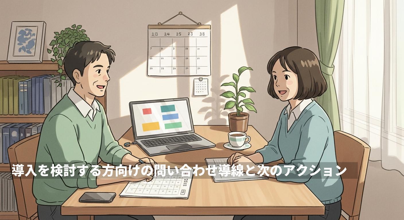 導入を検討する方向けの問い合わせ導線と次のアクション