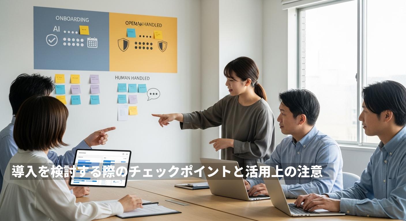 導入を検討する際のチェックポイントと活用上の注意