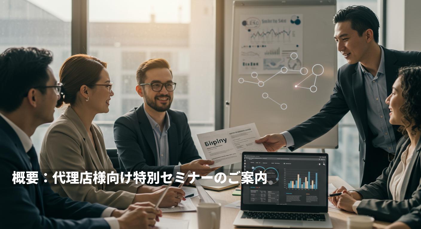 代理店向けセミナー開催のご案内 — 収益拡大と提案力強化の実践ノウハウを公開します