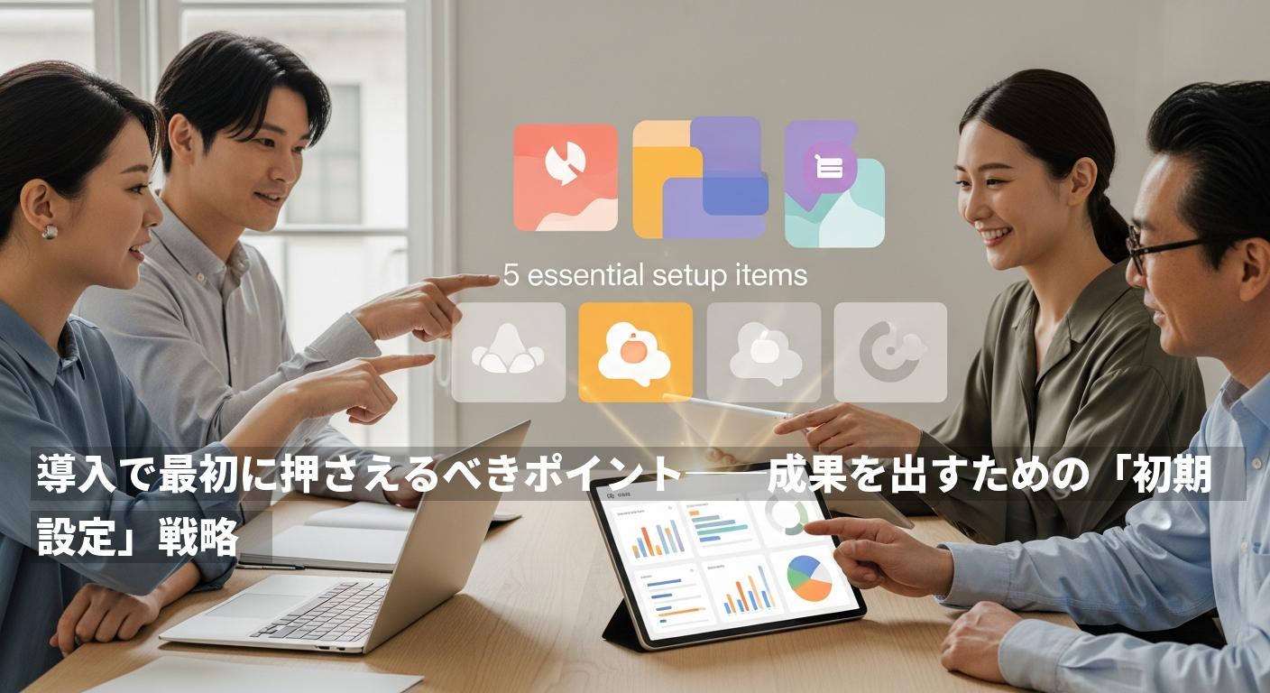 導入直後のつまずきを一気に解消する：初期設定の必須5項目と管理画面活用ガイド