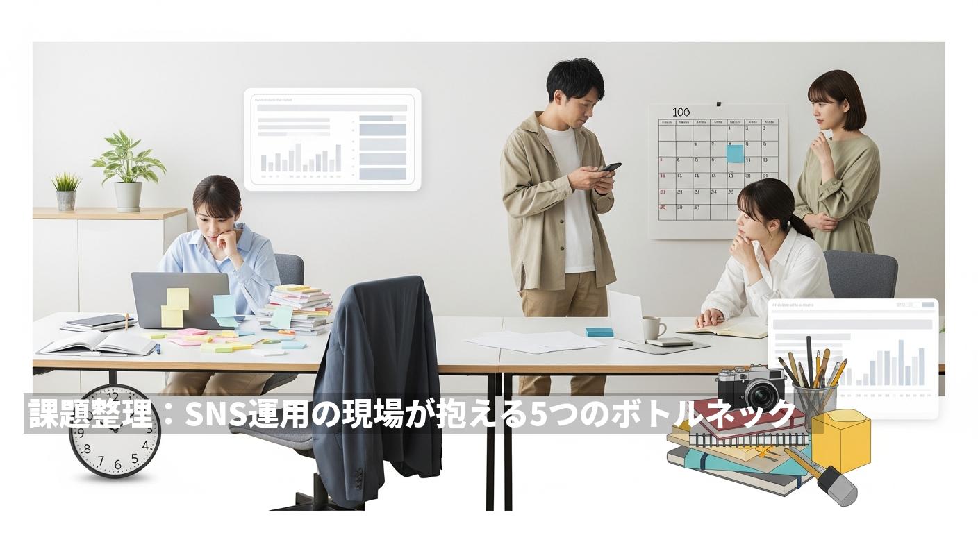 SNS 課題整理：SNS運用の現場が抱える5つのボトルネック