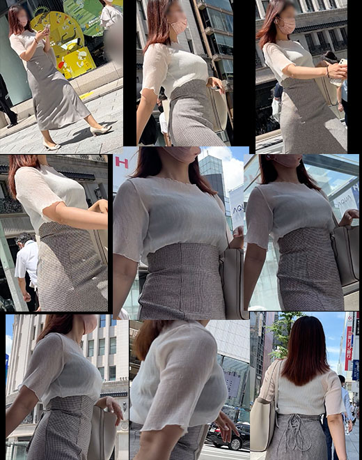 【通スピ＆スロー】リズミカルに巨乳を弾ませる着衣巨乳OL様！ gallery photo 1