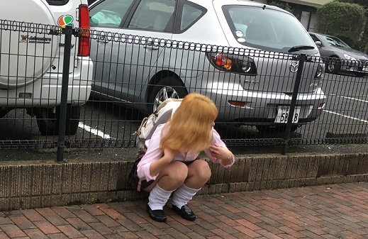 【街の激ミニ】制服パンチラ