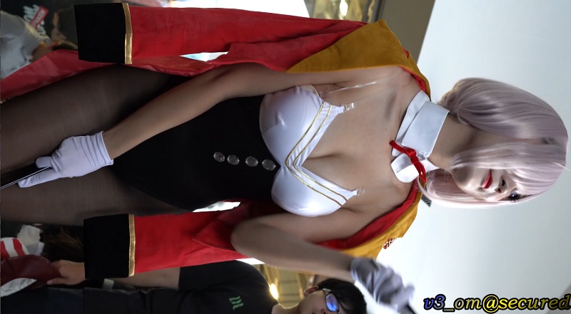 アジア娘の悩殺コスプレショーpart7-1 爆乳乳輪はみ出し　ナース＆パンストエロコス