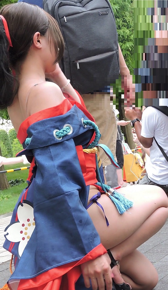 コスプレ2018夏エロい浴衣美味しそうな太もも肩出し【動画】イベント編 4820 gallery photo 5