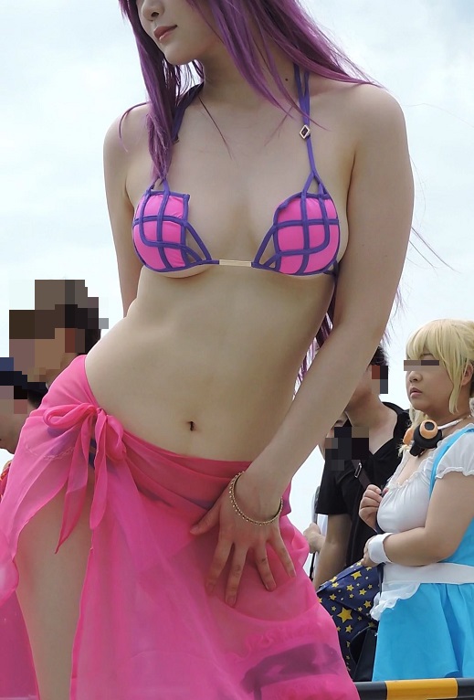 コスプレ2017夏エロい体柔らかそうなおっぱいピンク尻【動画】イベント編 3846