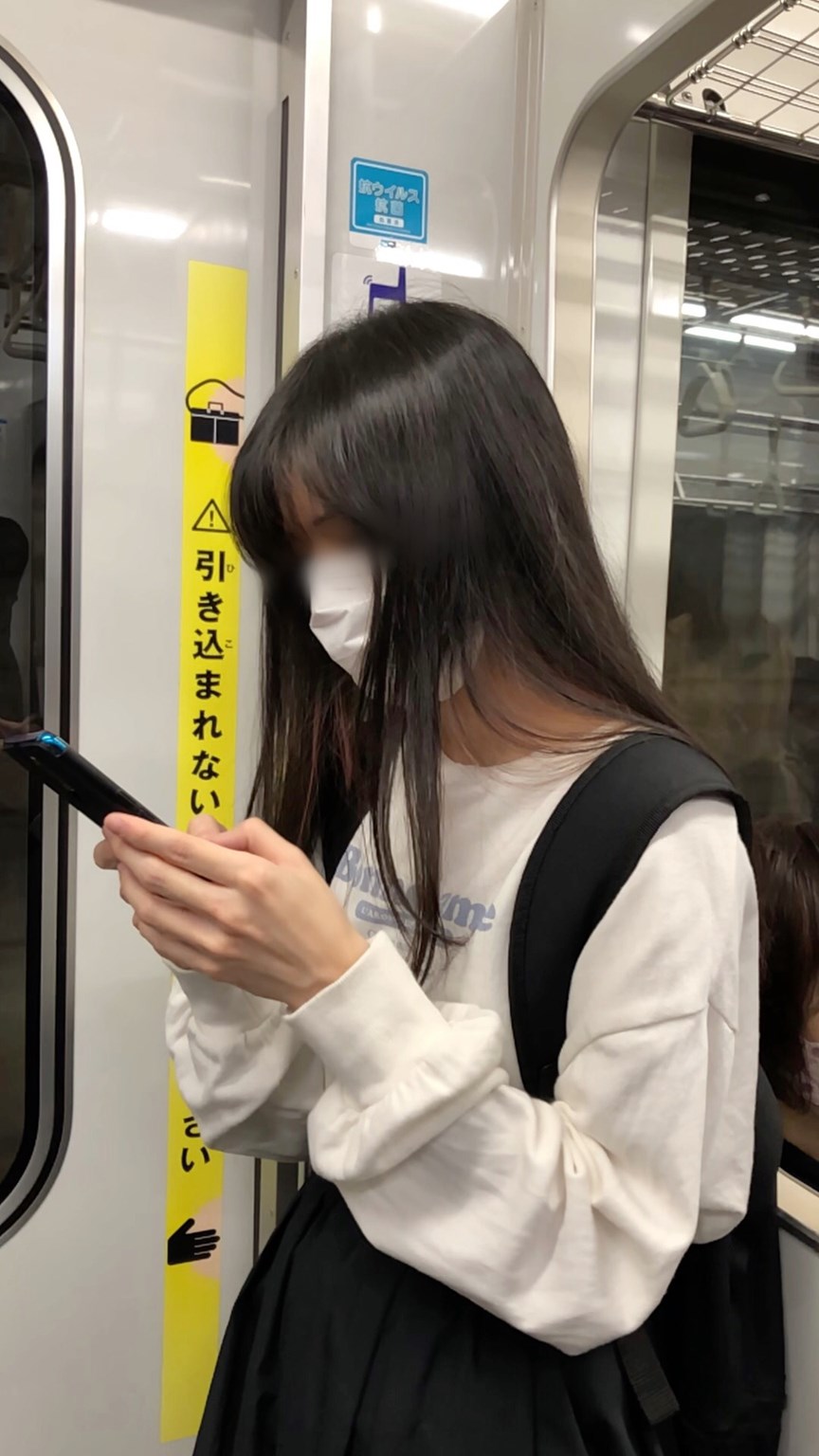 【すぐそこの眺め80_ちっぱいver】小柄で清楚なＪＤを電車内で観察！