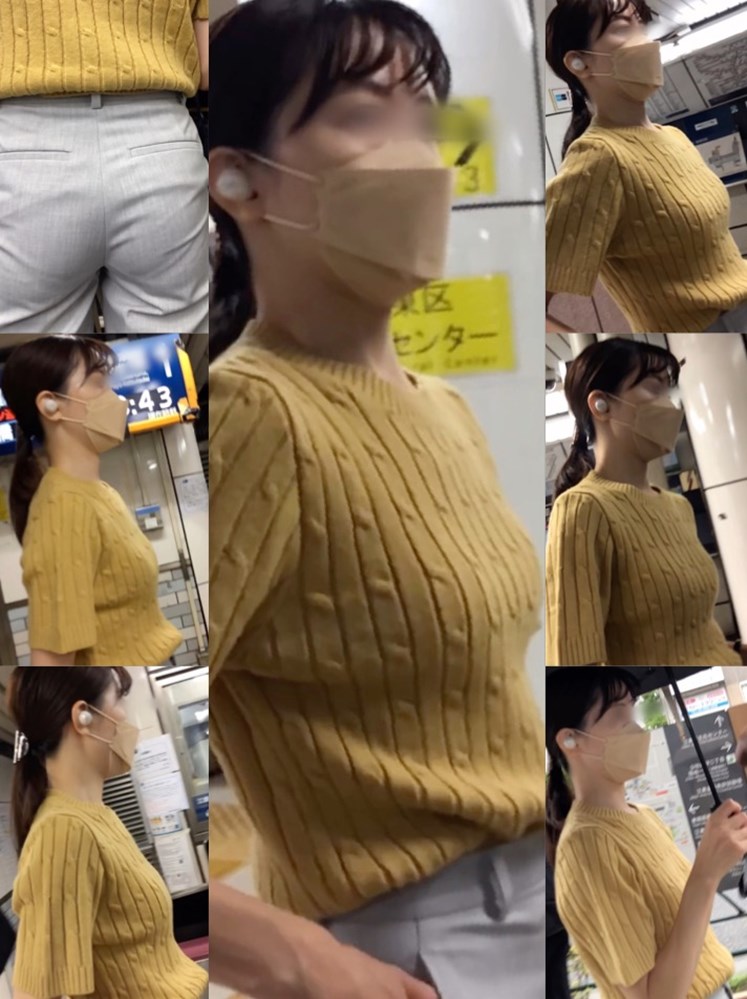 【横からの眺め99_ちっぱいver】細身スタイルのＯＬは隠れ巨乳!?