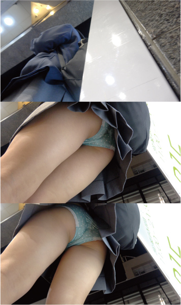 制服J●[4K高画質]電光掲示板で照らし出されたJ●さんの可愛すぎるパンティー！ gallery photo 1