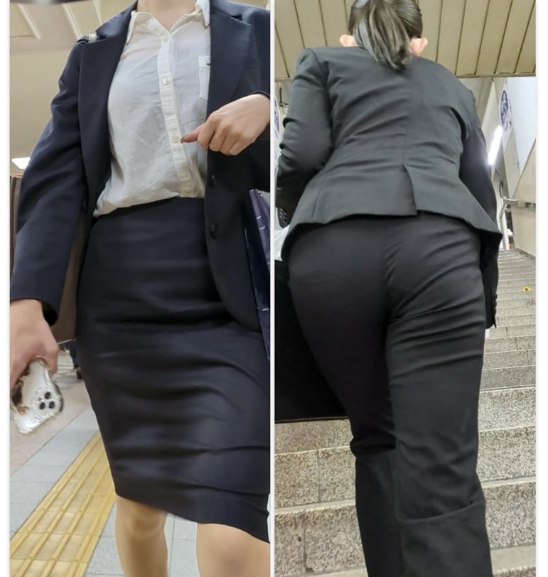 【276】パンツスーツOLさんとフロント眩しいスーツOL美女の盛り合わせ！