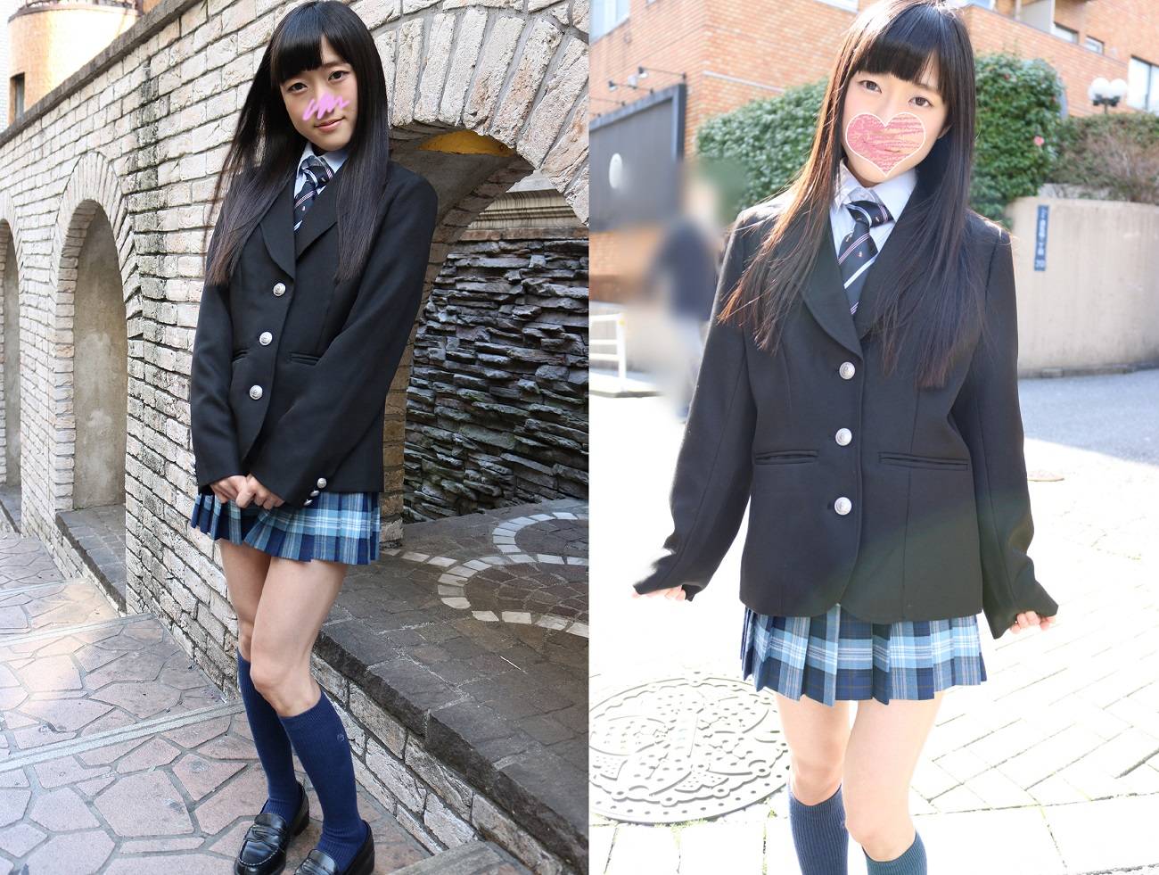 【再販】お得SET【清純娘制服J●】純粋無垢な制服女子の生中出しヤバ交尾２人セット gallery photo 1