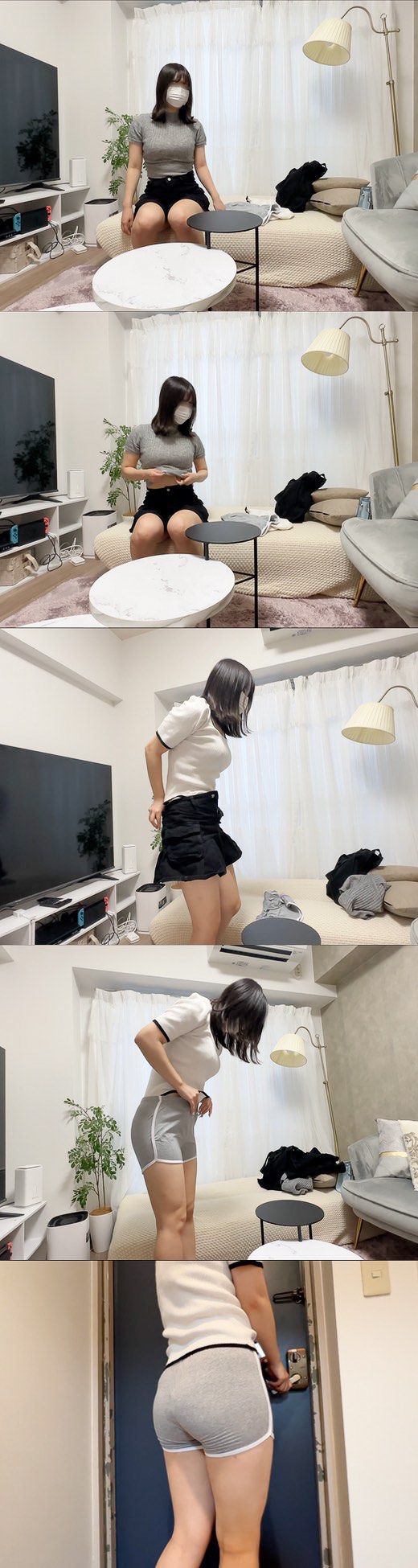 20歳色白エロ尻JDのお部屋に潜入！えちえち買い出し散歩、生着替え、プチ露出、鬼接写のフルコンボw gallery photo 4