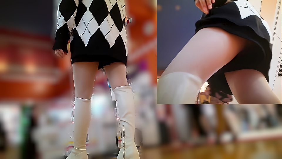 【若い娘の生脚】ミニスカ（短パン）女子の脚を至近距離で眺める動画2 gallery photo 4