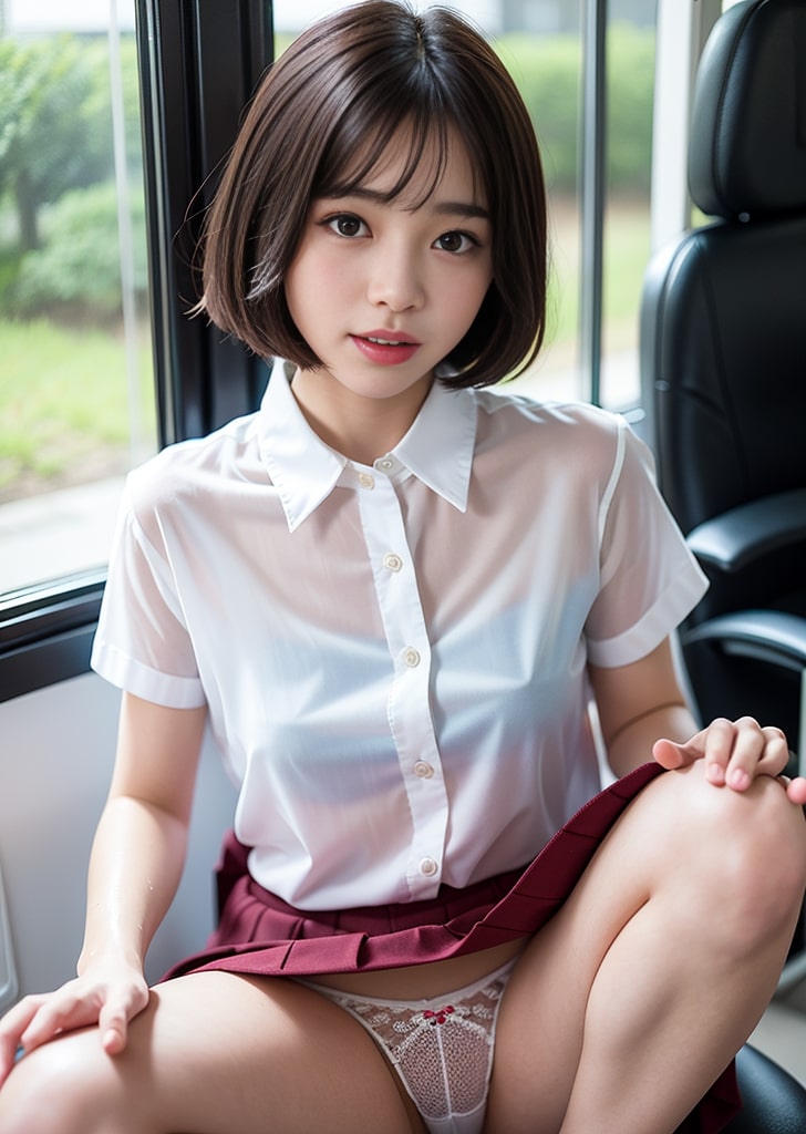 鈍行列車のシースルーちっぱい女子「胸はヤだけどパンツならいいよ」　vol1 gallery photo 2