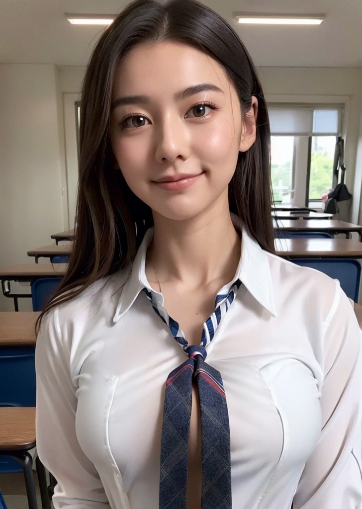 学校で撮影した低身長で華奢なJK制服フォト gallery photo 1