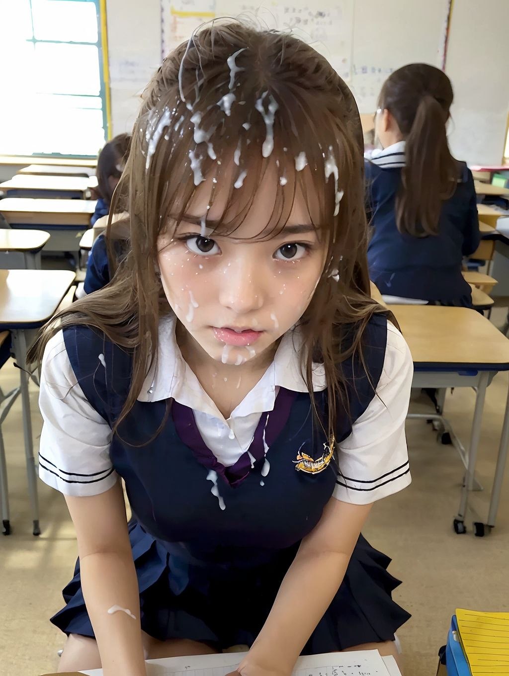 制服女子の日常にぶっかけ画像集