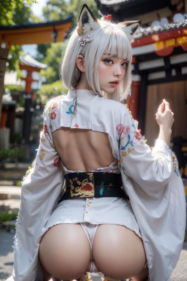 ケモミミ美女ｘ神社ｘ神尻