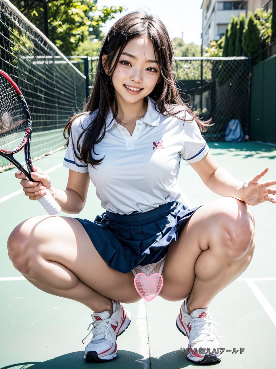【テニスパンチラ No.01】ミニスカのテニス女子が生パン＆はみパンに乳首ポチまでエッチすぎる