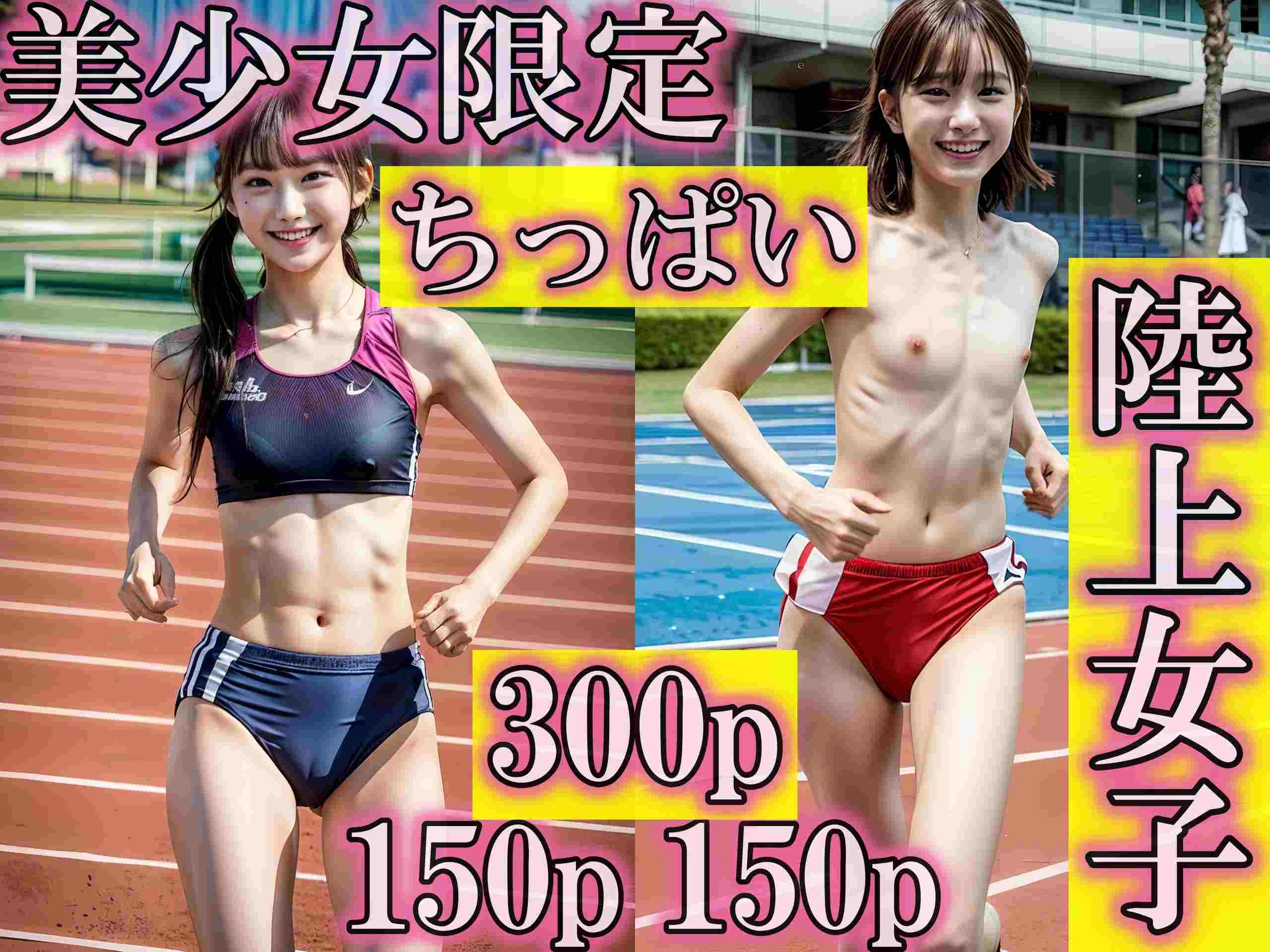 300pちっぱいなアスリート陸上女子！