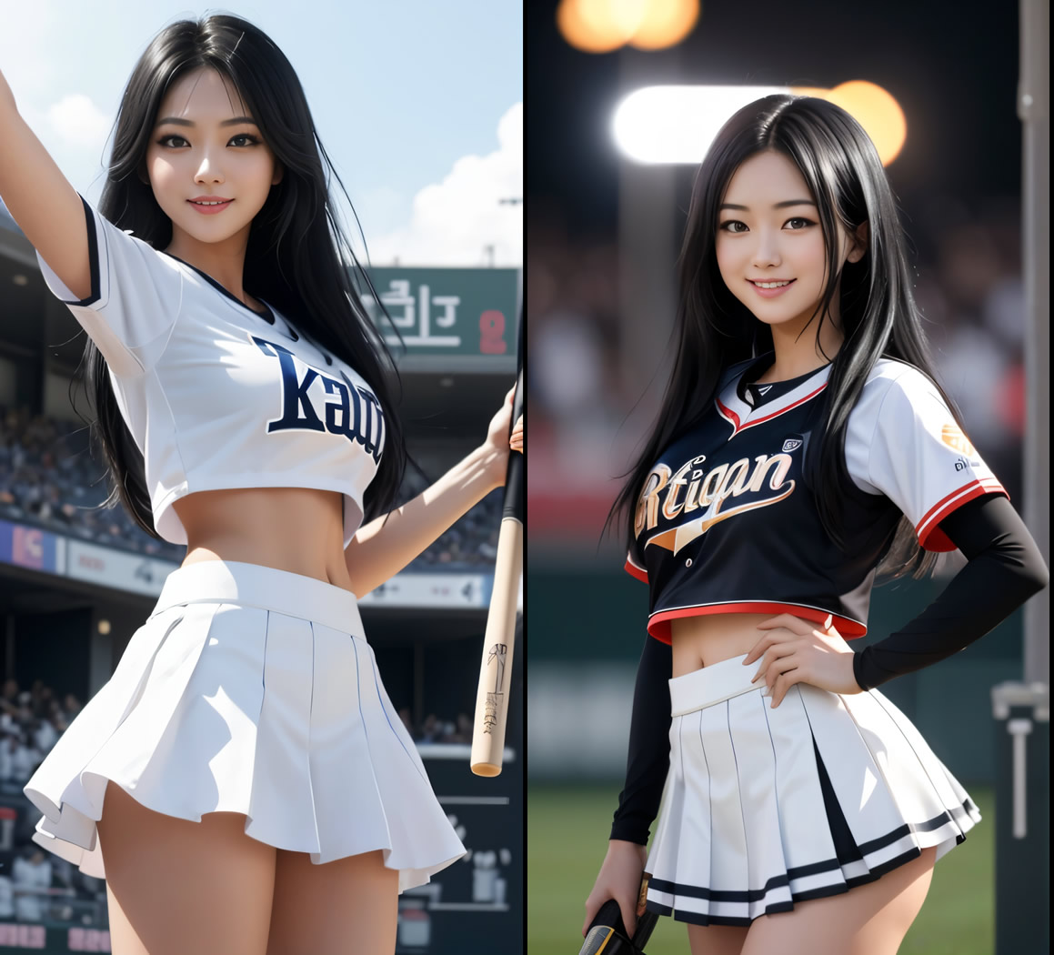 韓国プロ野球の美人チアリーダーたち