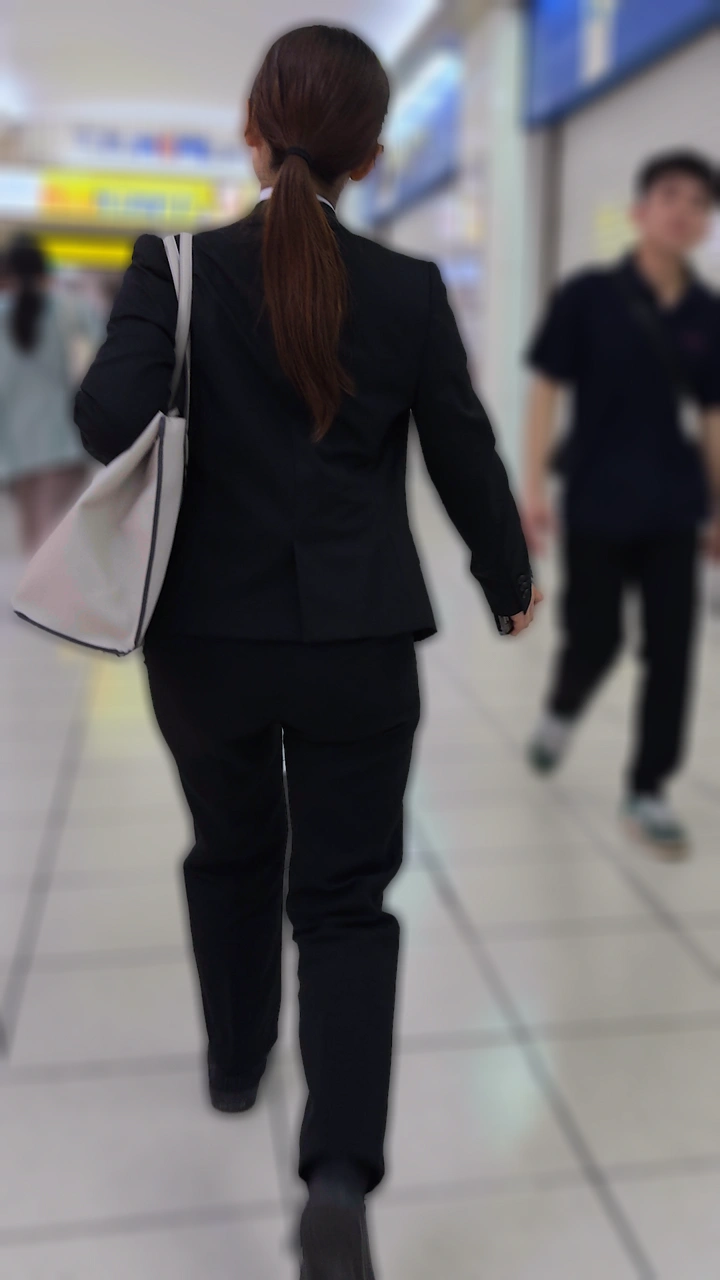 透視記録0024「パンツスーツOLさんをエスカレーターで接近透視」(全2名)