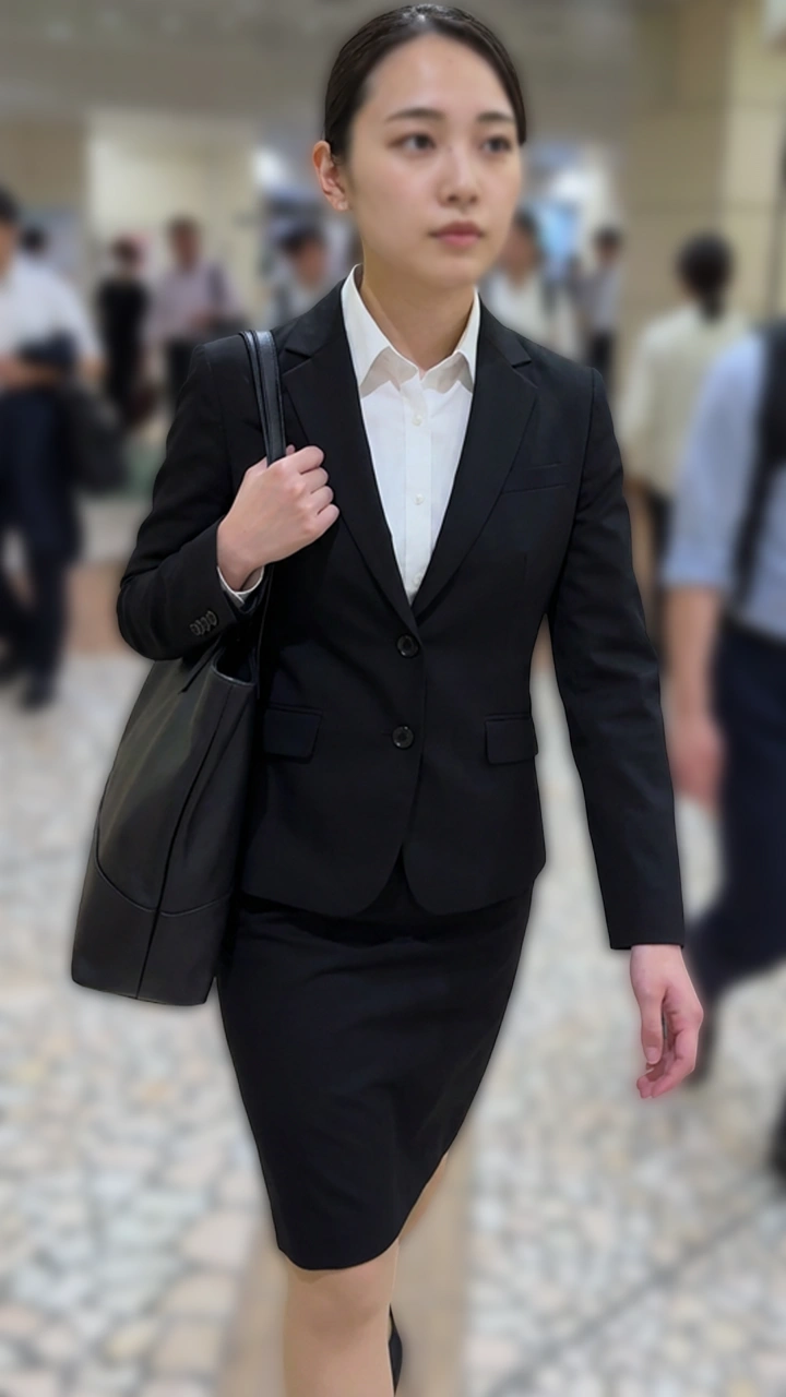 透視記録0038「清く美しいリクルートスーツ女子の歩行の様子を透視」(全2名)