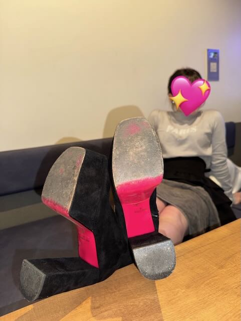 私服jkちゃんふわっと香るショートブーツ靴下足裏＆足指動かしと足裏ボール転がし