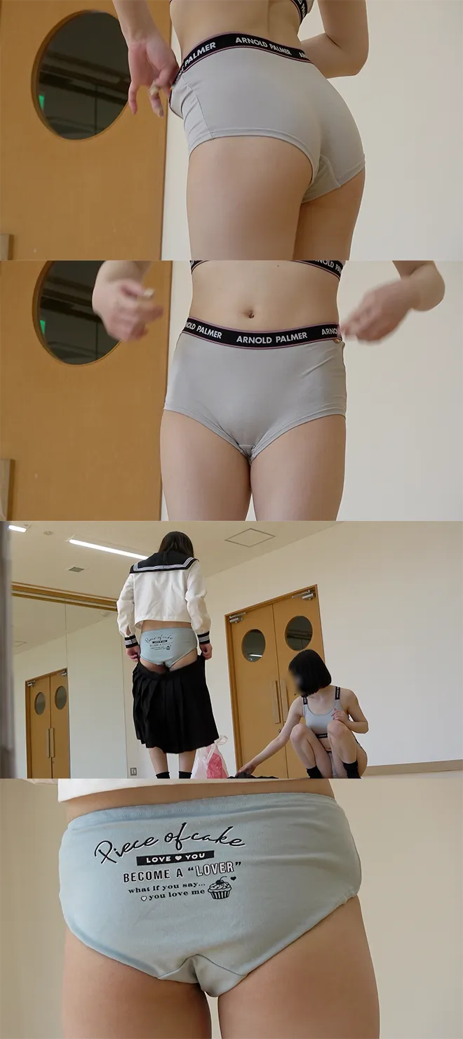 【3月25日まで９８０円！】危険！え、ちょっと若すぎない？？練習前後のお着替え２種！！ダブルでパイパン！