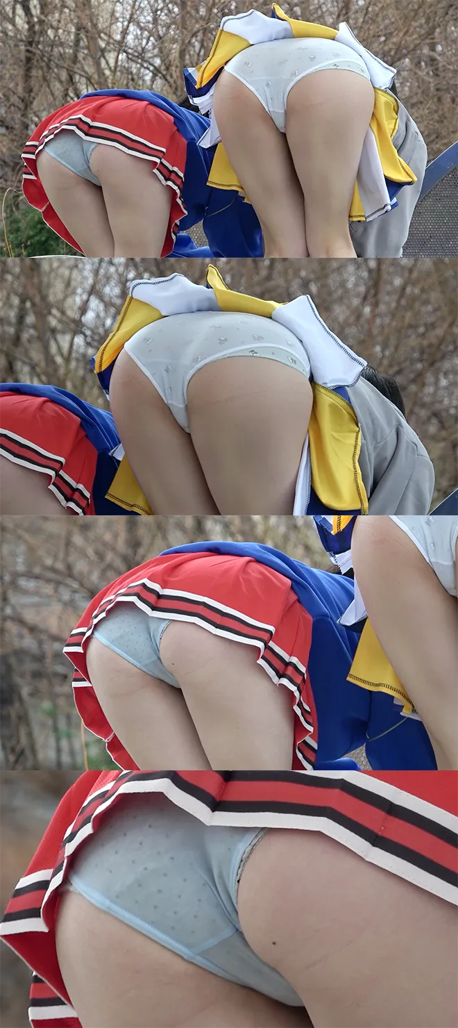 【チアっ子】ダンス練習でおぱんつスッケスケ！プリケツとM字座りで丸見え状態！