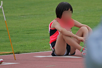 女子中学生 陸上 ハミパン 