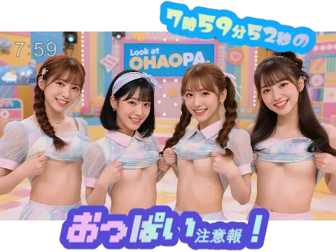 【動画】7時59分52秒のおっぱい注意報！