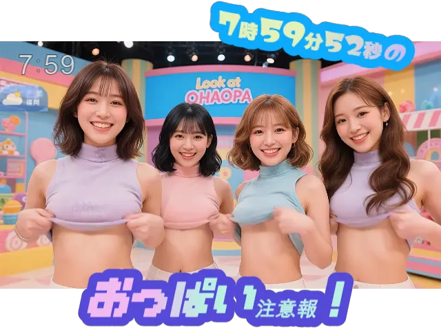 【動画】7時59分52秒のおっぱい注意報！