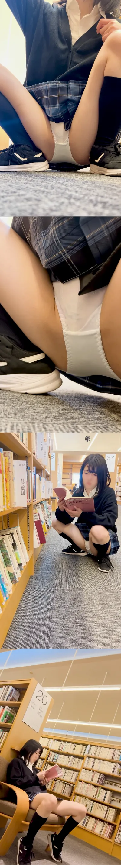 【パン撮記30】激かわアイドル級！図書館女子の清楚パンチラ！粘着撮りでがっつりおぱん