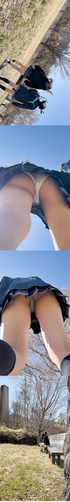 【今だけ９８０円！】48激かわ2人の制服女子激写！粘着パンチラゲット！プリケツがっつり2人分！！