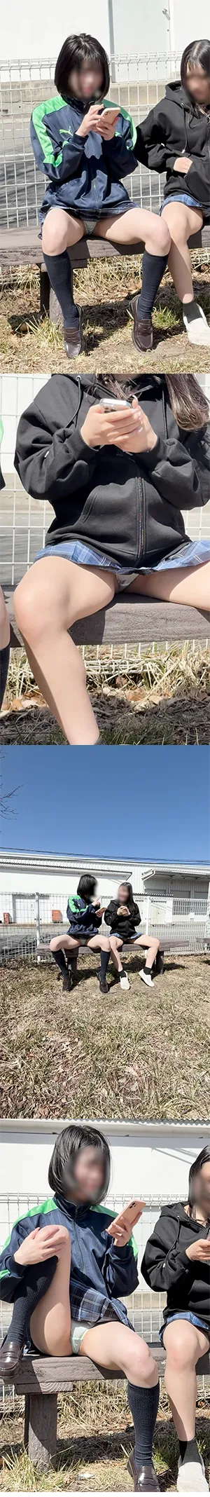 【今だけ９８０円！】48激かわ2人の制服女子激写！粘着パンチラゲット！プリケツがっつり2人分！！