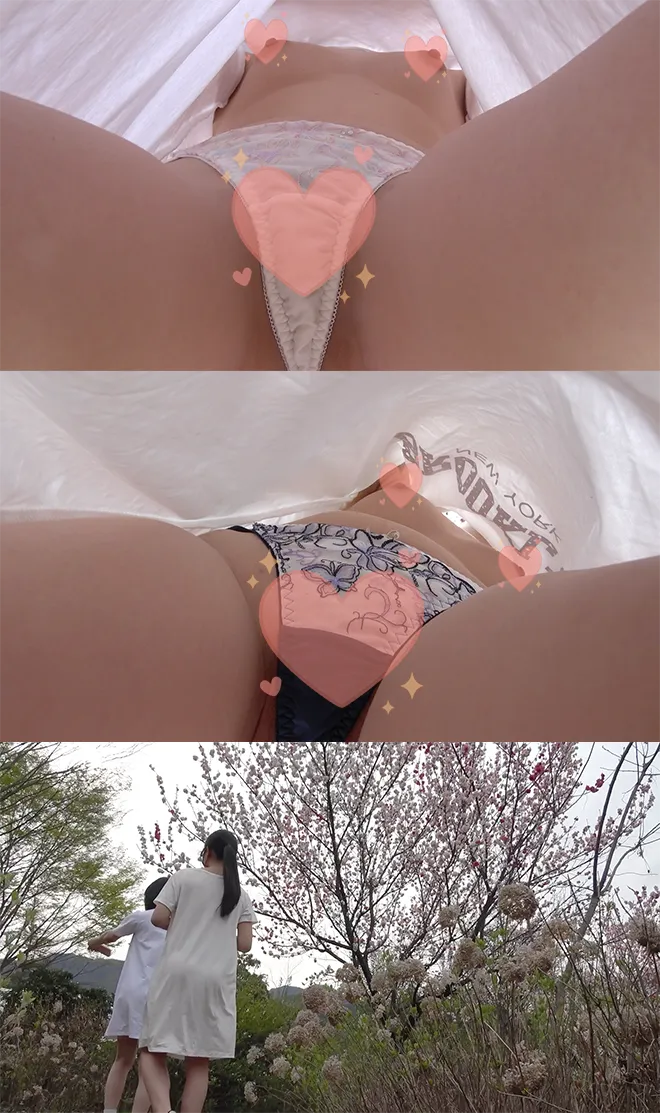 【10日まで2人目出し！】お花見ワンピの無防備女子！Tバックでノーブラおっぱいまでゲット！