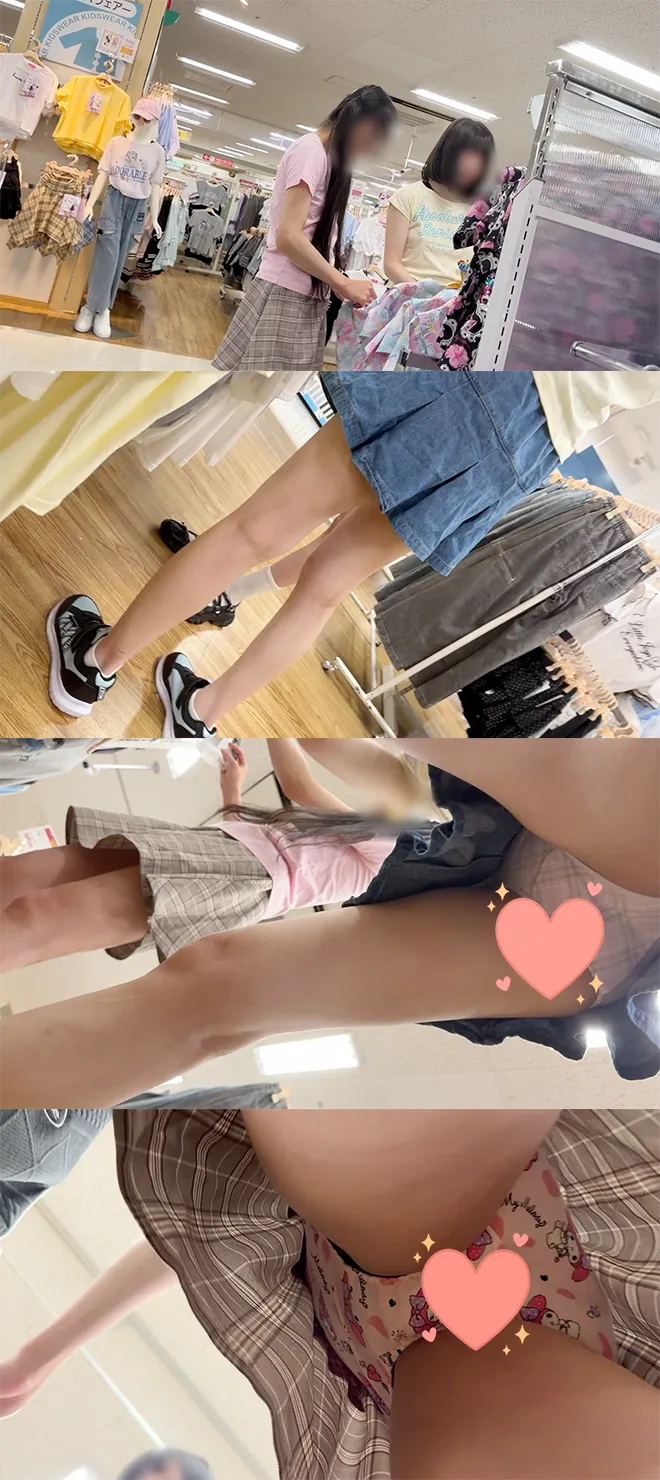 【危険！】華奢な体でスカートひらひら。高学年女子のスカートが無防備すぎてつい・・・