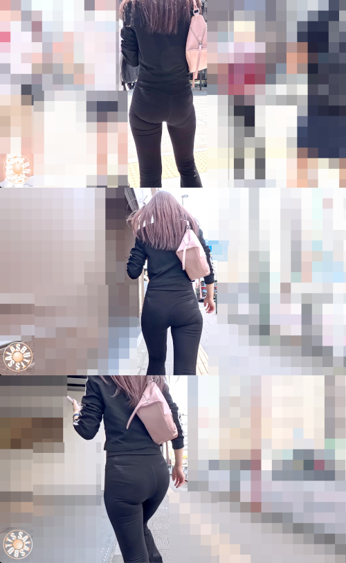 【4K高画質】黒づくめ ぷりぷりスポーティギャル