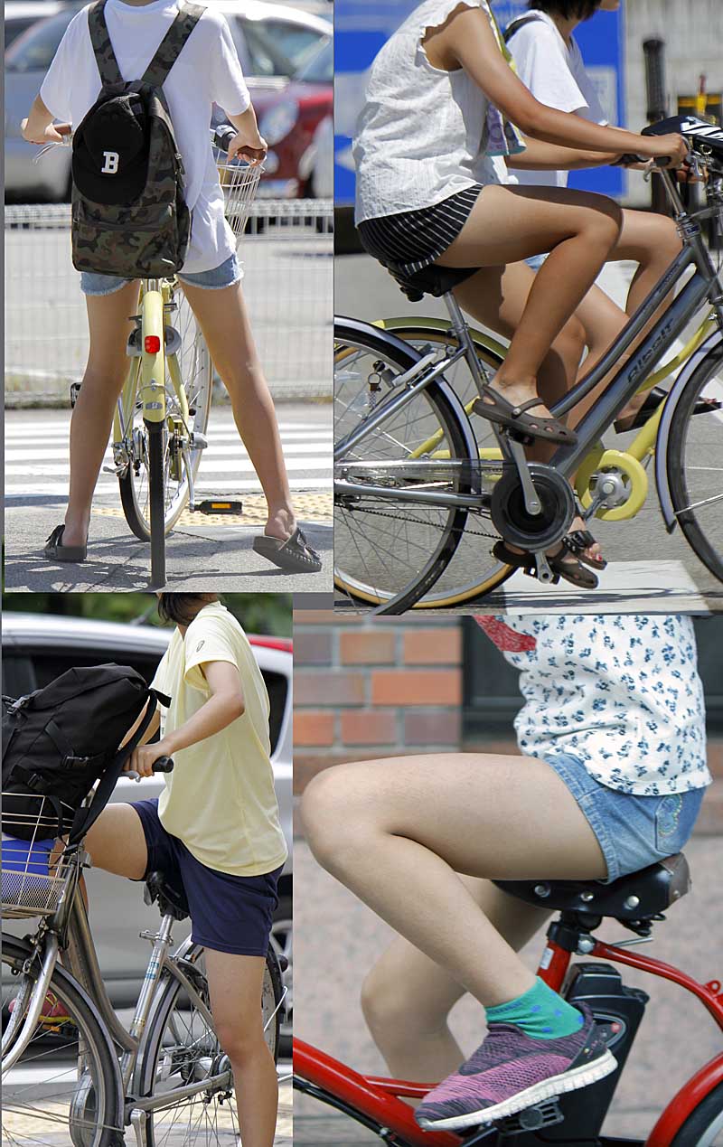 【再販】街の美脚はこんなところにも…美脚の自転車12～14セット gallery photo 6