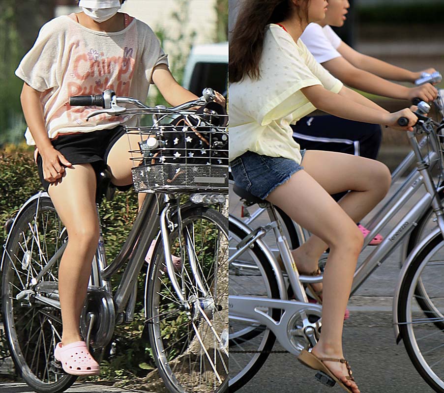 【再販】しなやかな美脚が輝く、懐かしいあの夏の日…美脚の自転車18～20セット