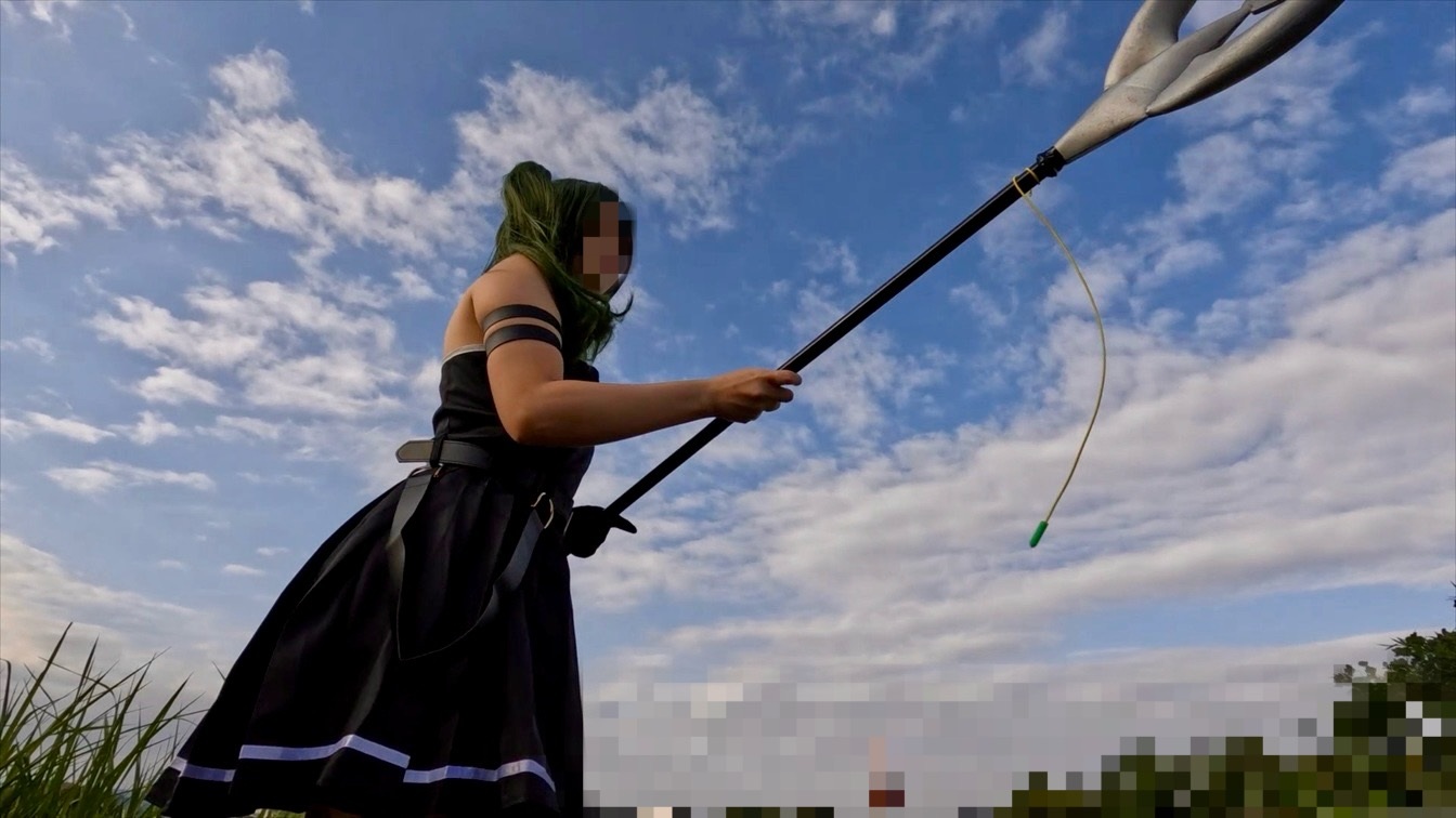 【新コスプレイヤー盗撮㉙】～ユー〇ル似のレイヤーさんのCalvinKleinパンツ撮り♡～