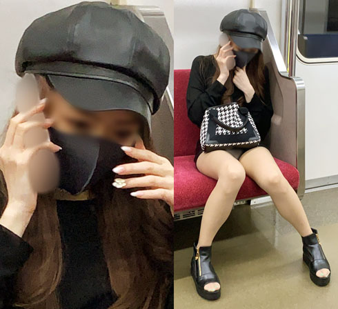 電車の中で電話をするマナーの悪いキャバ嬢をひたすら撮影（其の二）