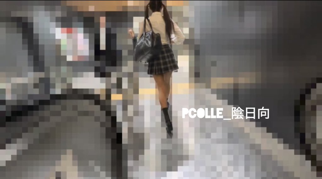 陰日向Vol.6 食込み過ぎてパンツが見えないアイドル系ツインテJＫ（逆さ・水平めくり・ライトアップ接写）Tバック【3日分】