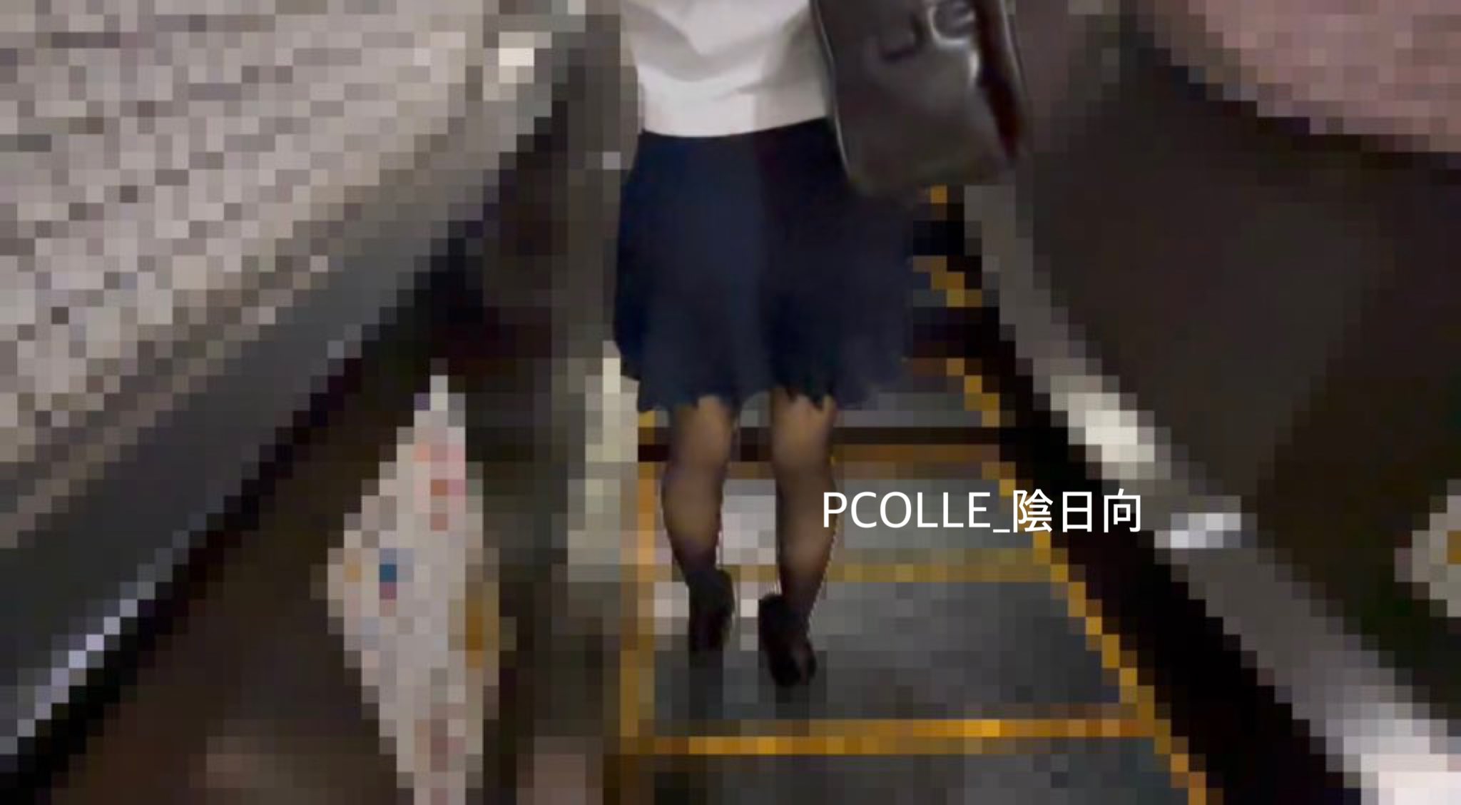 陰日向Vol.7 豪快神風‼︎黒タイツ清楚セーラー服JK（風チラ・水平めくり・ライトアップ）【貴重な1日分】