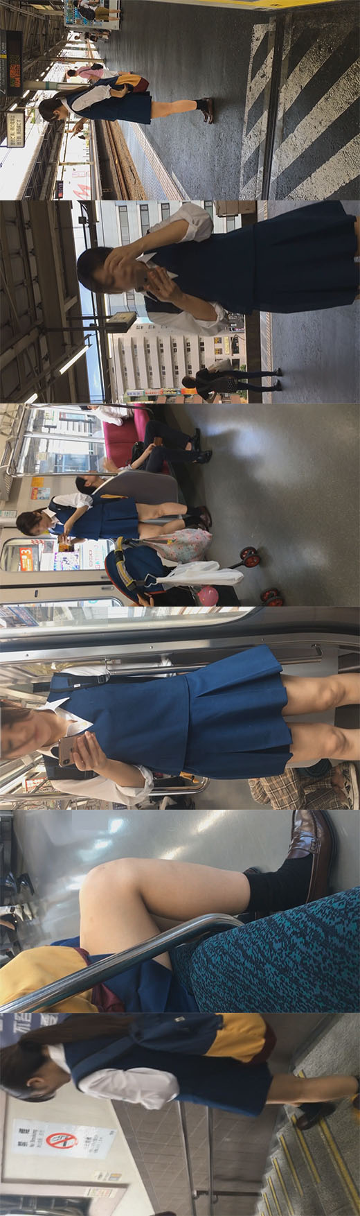 毎朝同じ電車で会う制服女の子との秘密ガチ盗み撮り gallery photo 1